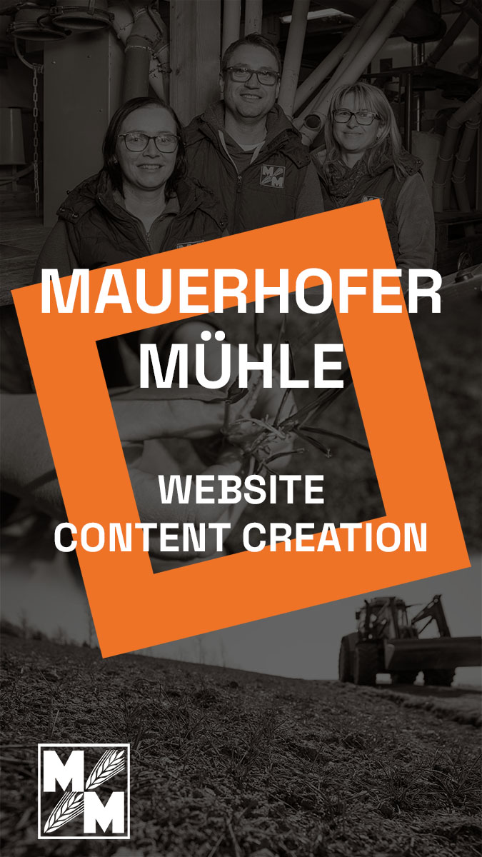 Mauerhofer Mühle Website und Content Creation